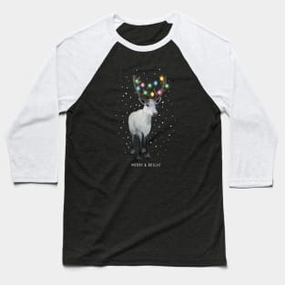 Merry and Bright Reindeer Baseball T-Shirt